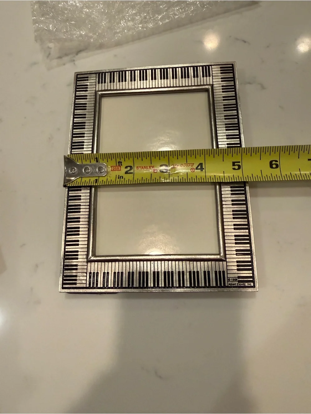 Vintage Albert Elovitz Keyboard Pewter Photo Frame 4x6 Piano Music Lover Gift